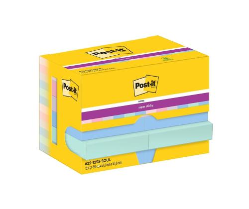 Viestilappukuutio 47,6x47,6mm Post-it 12x90l Soulful