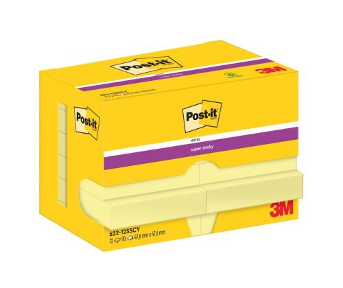 Viestilappukuutio 47,6x47,6mm Post-it 12x90l yellow