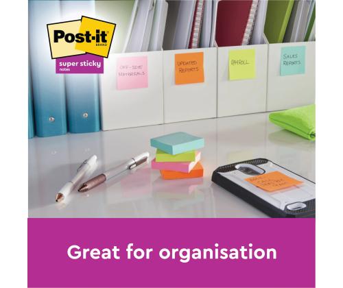 Viestilappukuutio 47,6x47,6 Post-it Super Sticky Carnival