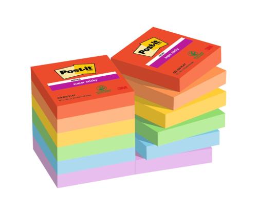Viestilappukuutio 47,6x47,6mm Post-it 12x90l Playful