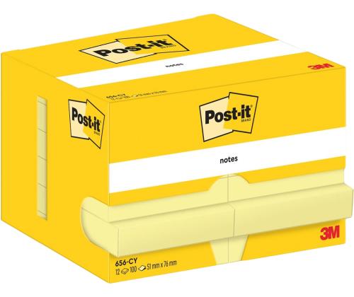 Viestilaput 51x76 Post-it 656 keltainen 12 kpl