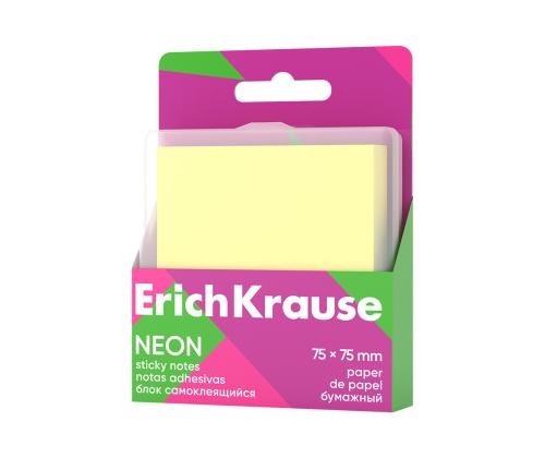 Muistiinpanopaperi 75x75mm ERICH KRAUSE keltainen 80 arkkia