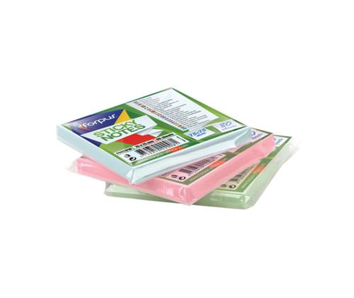 Muistiinpanopaperi 75x75mm FORPUS Stick Notes pastellinvihreä 80 arkkia