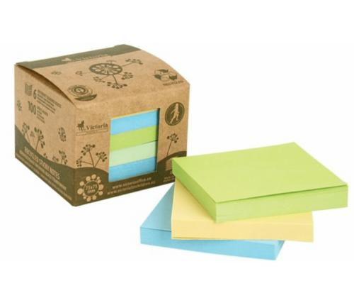 Viestilaput 75x75 Victoria RP pastelli 6väri  100arkkia