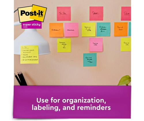 Viestilaput 76x76 Post-it 654 neonkeltainen