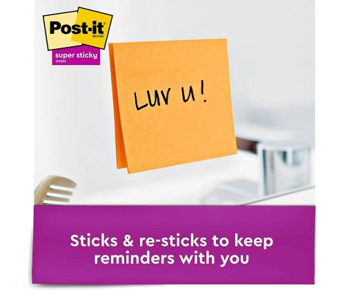 Viestilaput 76x76 Post-it 654 neonoranssi