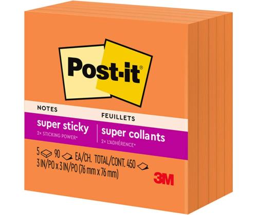 Viestilaput 76x76 Post-it 654 neonoranssi