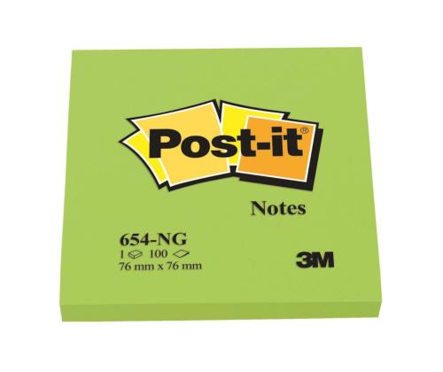 Viestilaput 76x76 Post-it 654 neonvihreä