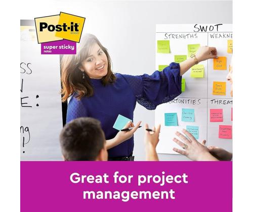 Viestilappu 76x76 Super Sticky 654 6v/pkt Cosmic