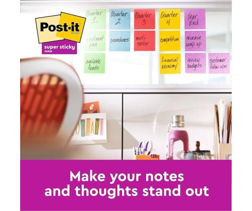 Viestilappu 76x76 Super Sticky 654 6v/pkt Cosmic