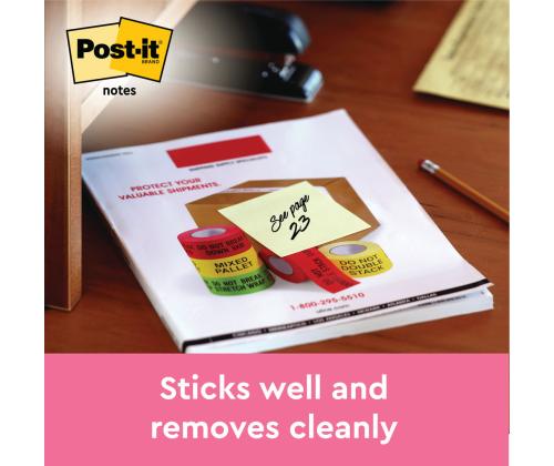 Viestilaput 76x76 Post-it 654 keltainen x 12 kpl + 12 kpl