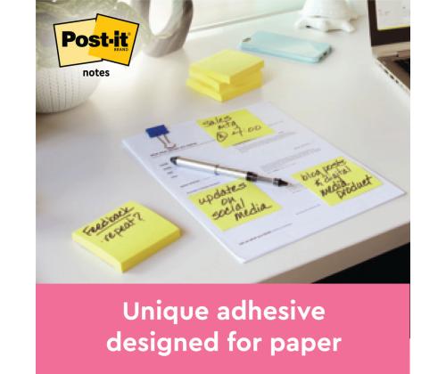 Viestilaput 76x76 Post-it 654 keltainen x 12 kpl + 12 kpl