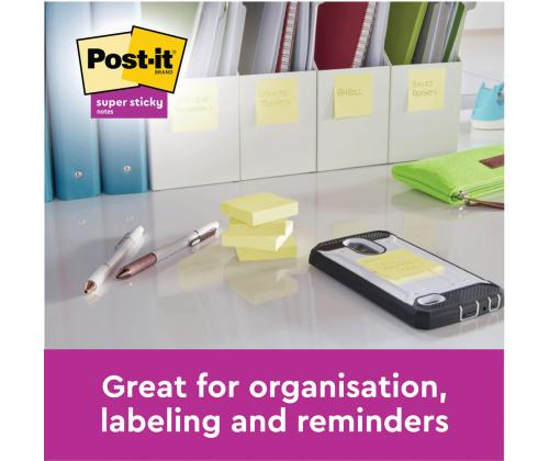 Viestilaput 76x76 Post-it 654 keltainen x 12 kpl