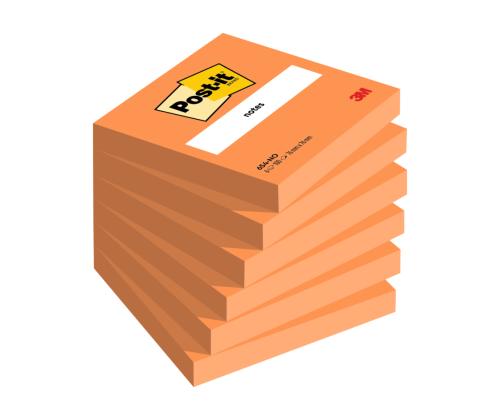 Viestilaput 76x76 Post-it 654 neonoranssi