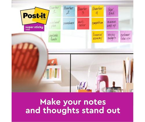 Viestilappu 76x76 Post-it R330 Super Sticky 6x90 Carnival