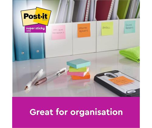 Viestilappu 76x76 Post-it R330 Super Sticky 6x90 Carnival