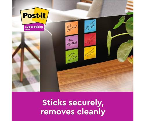 Viestilappu 76x76 Post-it R330 Super Sticky 6x90 Carnival