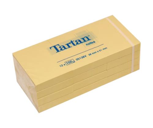 Viestilappu 76x76 Tartan keltainen