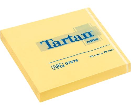 Viestilappu 76x76 Tartan keltainen