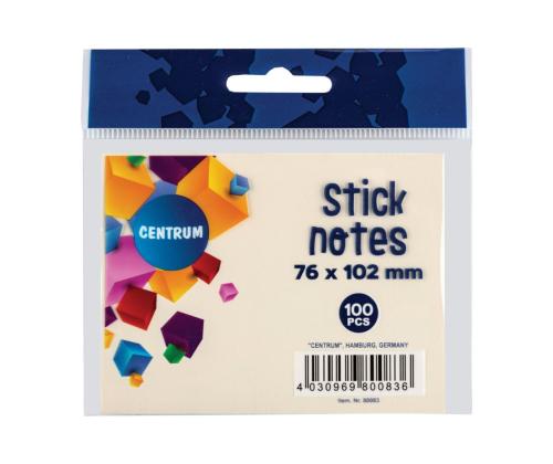 Muistiinpanopaperi CENTRUM 76x102mm vaaleankeltainen 100 arkkia