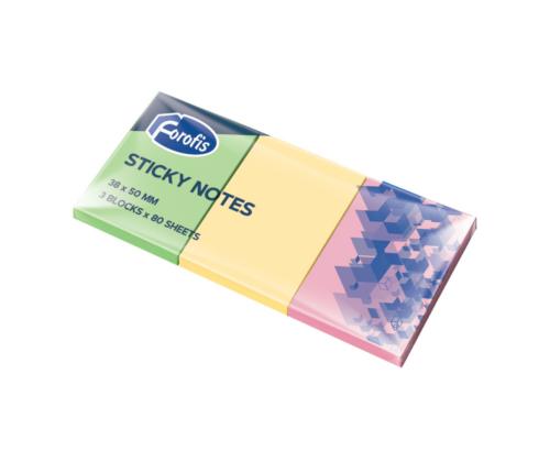 Viestilaput 50x38 Sticky Notes neon värit 3kpl/pkt