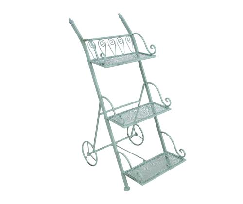 Hylly MINT 34x50xH81cm, antiikkivihreä, taottu metalli