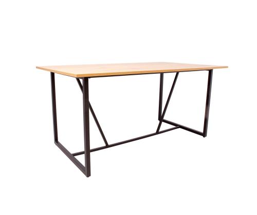 Ruokapöytä AMSTERDAM 160x90xH75cm, tammi/musta