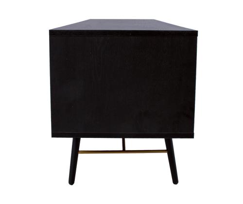 TV-pöytä LUXEMBURG 150x40xH50cm, musta melamiini