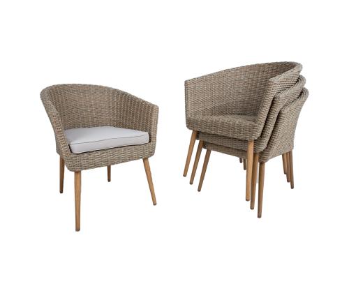 Tuoli NORWAY beeþ 61x62xH76cm, alumiinirunko, keinorottinki