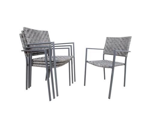 Tuoli CHEMNITZ harmaa, 54x58xH86cm, alumiini