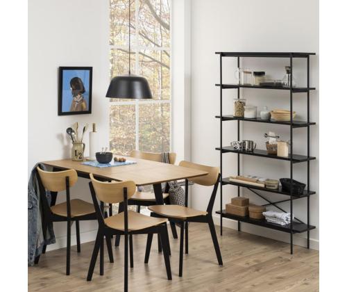 Tuoli ROXBY tammi/musta, 45x55xH79,5cm
