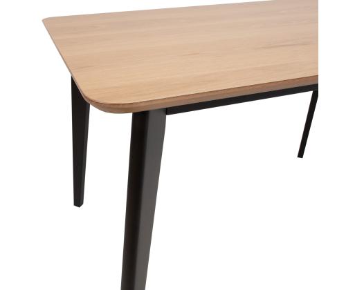 Ruokapöytä ROXBY 120x80xH76cm, tammi/musta