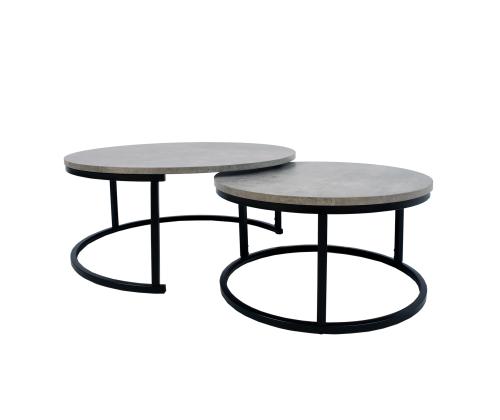 Sohvapöytä BRITU 2 kpl setissä, harmaa