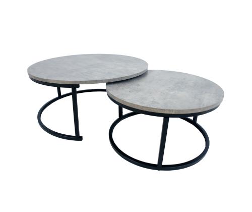 Sohvapöytä BRITU 2 kpl setissä, harmaa