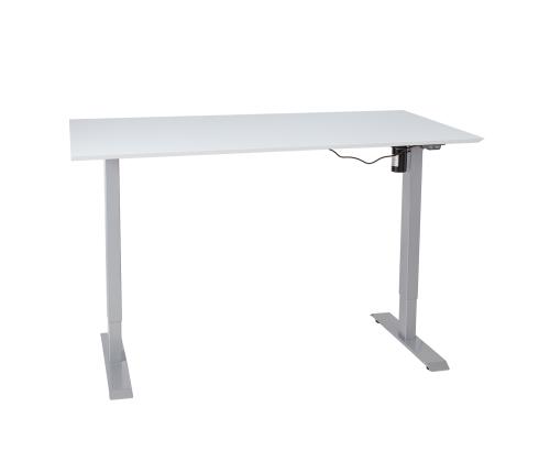 Säädettävä pöytä ERGO 1 moottorilla 160x80xH71-121cm, harmahtavan valkoinen, melamiinilevy
