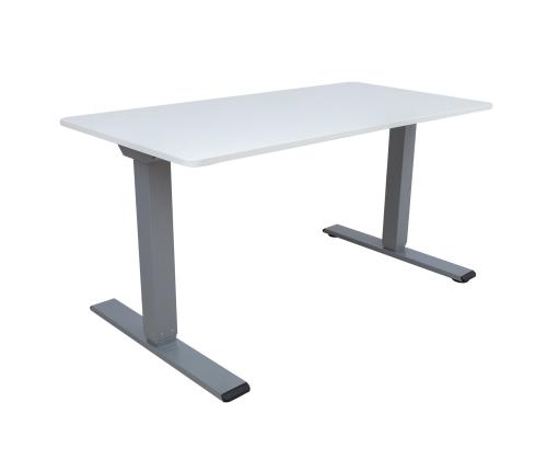 Säädettävä pöytä ERGO OPTIMAL 2-moottorinen 160x80cm, harmaa-valkoinen