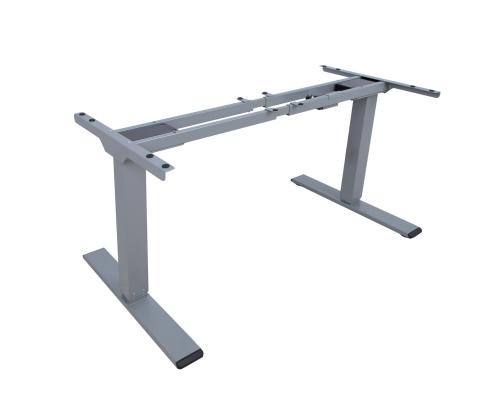 Säädettävä pöytä ERGO OPTIMAL 2-moottorinen 160x80cm, harmaa-valkoinen