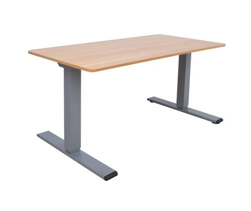 Säädettävä pöytä ERGO OPTIMAL 2-moottorilla 140x70cm, hikkoripuuta