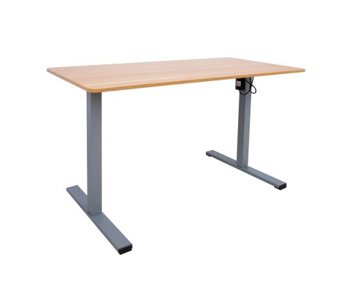 Säädettävä pöytä ERGO OPTIMAL 1 moottorilla 140x70cm, hikkoripuuta