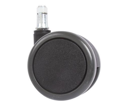 Tuolipyörät, 5 kpl, D65mm, jarrulla, musta, tappi 11mm, yleiskäyttöinen, kumia