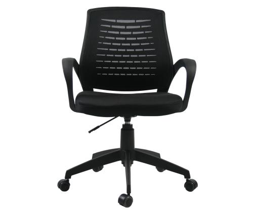 Työtuoli BRESCIA, 61,5x57xH91-102cm, musta, polyesterikangas, muovi