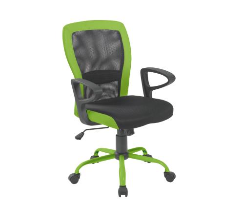 Työtuoli LENO, 60x57xH91-98,5cm, harmaa/vihreä, polyesterikangas, teräs