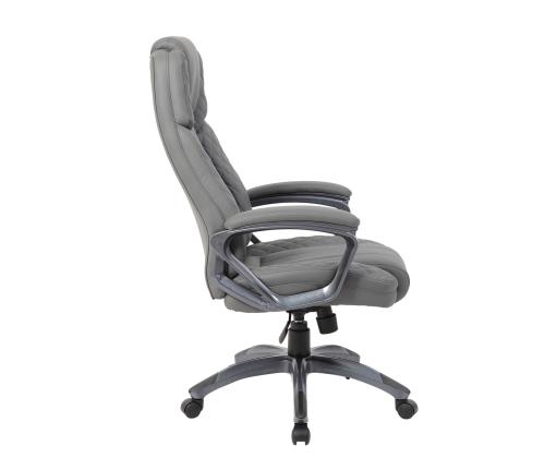 Työtuoli HOWARD, 66x75,5xH116-123,5cm, harmaa, keinonahka, muovi