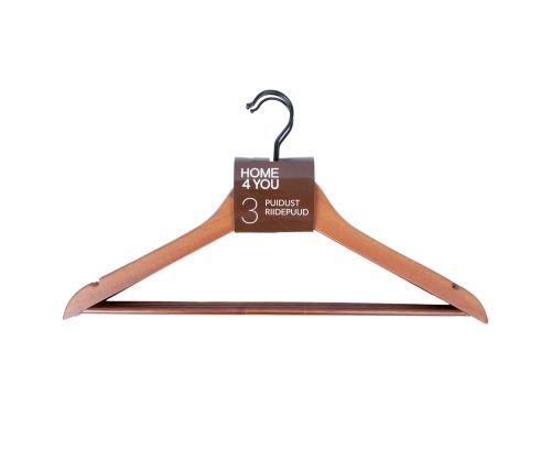 Vaatetanko 3kpl/setti, 45x22x1cm, puu, tummanruskea