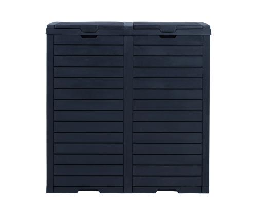 Roskakori GALA 78x41xH86cm/230L, musta muovi