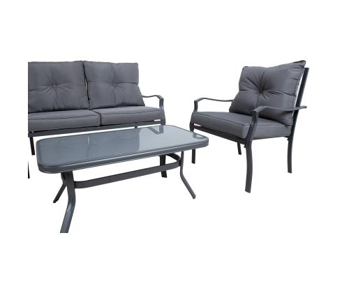 Puutarhakalustesarja BOSLER pöytä, sohva ja 2 tuolia