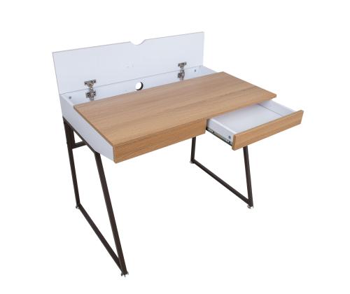 Työpöytä STUDY 90x60xH76cm, tammi, melamiinilevy, metalli