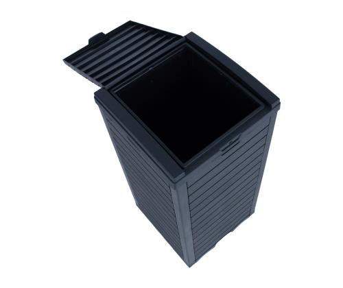 Roskakori GALA 41x41xH86cm/118L, musta muovi