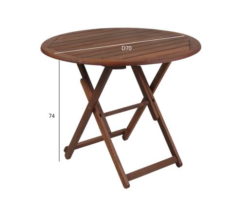 Pöytä NANTES K70xK74cm, Meranti