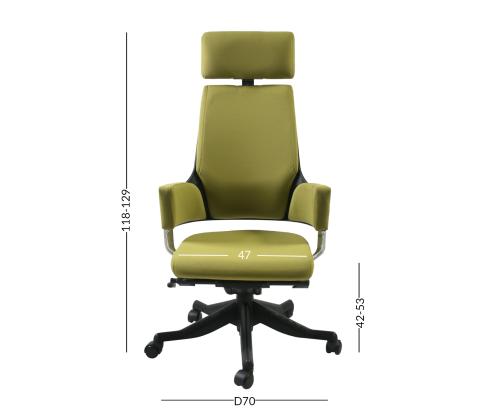 Tietokone/toimistotuoli DELPHI 70x70xH117,5-133,5cm, oliivinvihreä